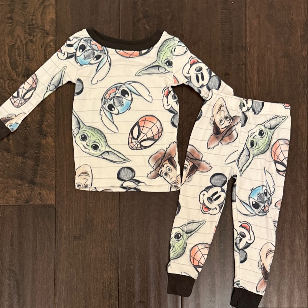 Disney 100 Gender Neutral Pajamas! Toy Story, stitch, grogu, spiderman& Mickey